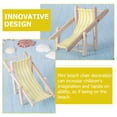 thumbnail image 4 of HOOWIFFY 3 Pcs Mini Chaise Longue Jaune en Bois pour Meubles Mini Simulés, 4 of 8