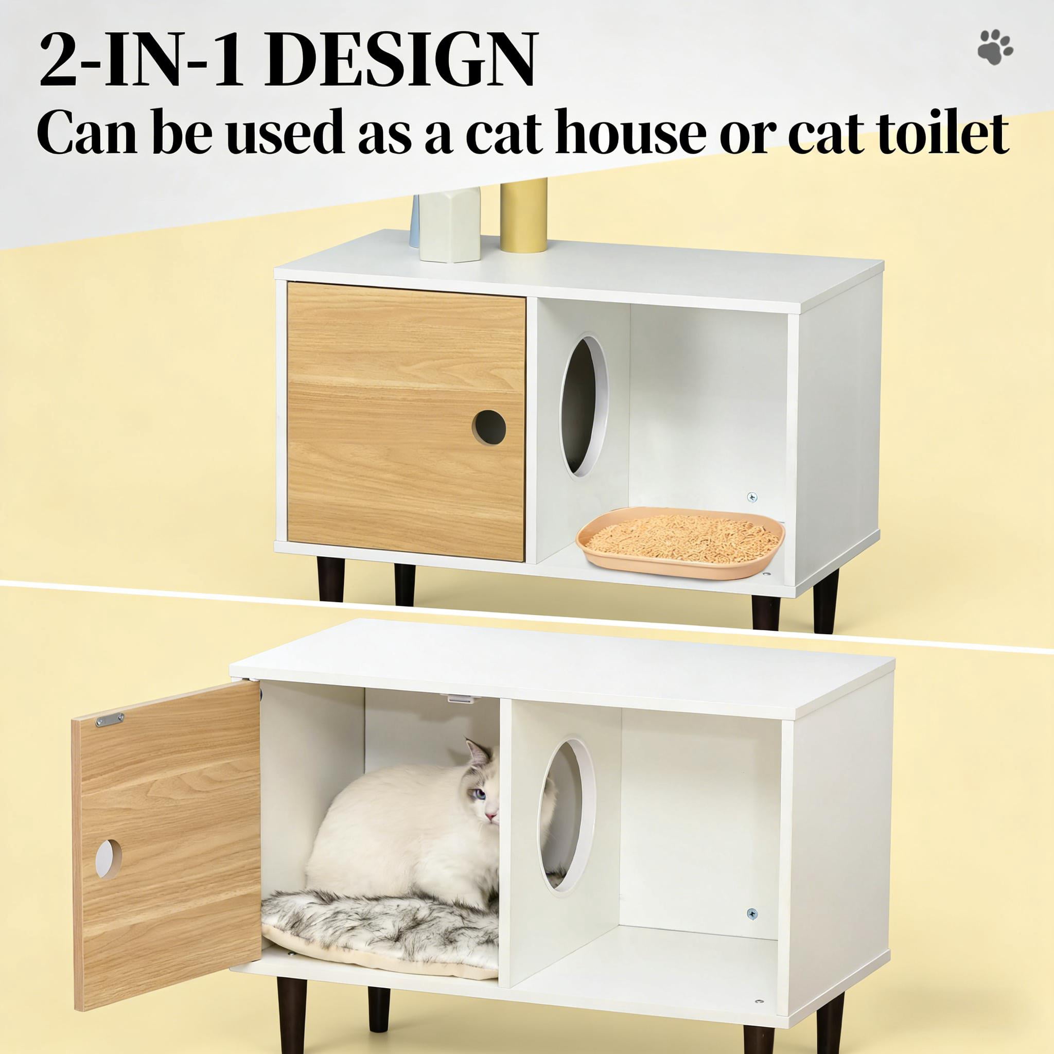 Elevated Pet House Wooden Cat House
