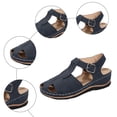 thumbnail image 6 of Rokment Orthopedic Wedges Fisherman Walking Sandals for Women 2026 Beach Summer Comfortable Fashion Casual Leather Arch Support Platform Gladiator Dress Sandal B Size 7, 6 of 8