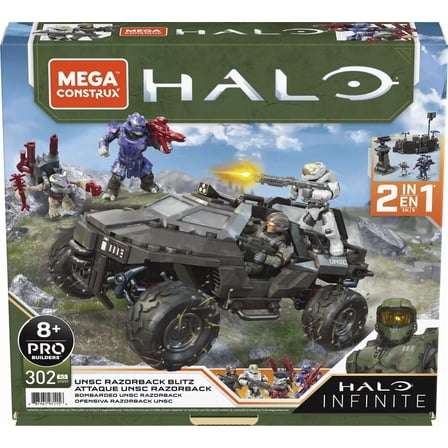 MEGA Halo UNSC Razorback Blitz Halo Infinite Toy Car Building Set 303 pcs GYG59