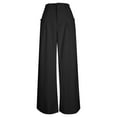 thumbnail image 4 of Erwazi Womens Wide Leg Dress Pants Casual Business Work Twill Pants Solid Color Loose Trousers, Black, S, 4 of 6