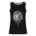 thumbnail image 4 of Nfurl Mens Tank Tops Big and Tall Muscle Workout Shirt Funny Lion Animal Graphic Shirts Gym Workout Running Bodybuilding Tshirts Athletic Sleeveless Summer Tees, 4 of 4