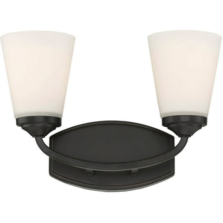 14 Inch 2 Light - Bathroom Vanity 2 Light With English Bronze Finish Incandescent Bulbs 14 inch 200 Watts