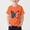 Orange, variant on Amidoa Girls Short Sleeve Graphic Cute 4th of July T-Shirts Casual Tops Kids Soft Summer Crewneck Tees Light Blue Size 160