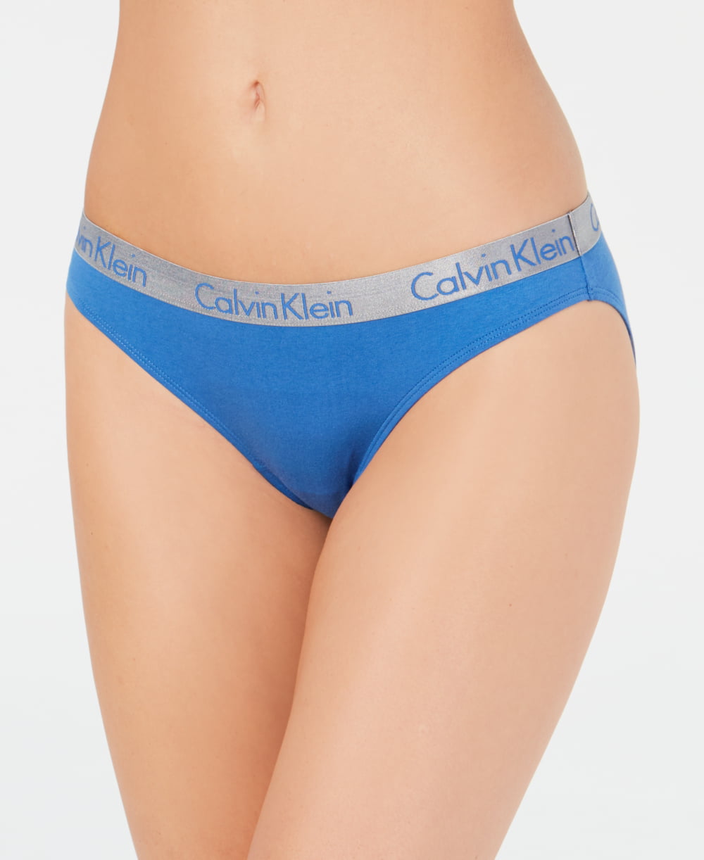 Calvin Klein Cotton Bikini (Dark Blue, XS) - Walmart.com