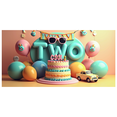 thumbnail image 6 of LUUFILx Colorful and Fun Banner for Second Birthday Bash Two Cool Theme Party Supplies Background Decoration Backdrop for Photography Props Birthday Party Decorations, 6 of 8