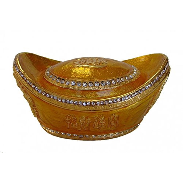 Feng Shui Import LLC 4641 Gros Lingot de Feng Shui Orné de Bijoux