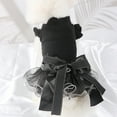 thumbnail image 4 of Walbest Ruffle Dog Dress Breathable Stylish Big Bow-knot Puppy Clothes for Daily Life, 4 of 7
