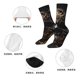 thumbnail image 5 of Balery Gold Pattern Black Skull Calcetas Largas con Estampado para Hombre y Mujer – Suaves y Transpirables, Talla Única (US 5-11), 5 of 6