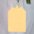 thumbnail image 2 of GiLiling Girls Summer Tank Tops Sleeveless Spaghetti Strap Racerback Camisole Kids Cotton Beach Vacation Top (Yellow, 11-12 Years), 2 of 9