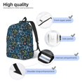 thumbnail image 3 of Yiaed Bicycle Colorful Print Print Laptop Backpack Travel Canvas Backpack Vintage Aesthetic Backpack for School Knapsack Backpack Backpack for School-Small, 3 of 5