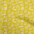thumbnail image 1 of oneOone Tissu Popeline de Coton Jaune pour Jeu Vidéo, Matériel de Robe Imprimé au Mètre 56 Pouces de Large, 1 of 4