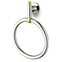 Filigrana Polished chrome and gold towel ring. Hand towel holder.
