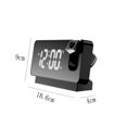 thumbnail image 2 of Mirror projection clock LED large screen display silent snooze creative electronic projection alarm clock, 2 of 6