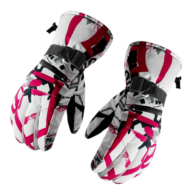Ski Mittens Winter Warm Fluffy Thicken G-loves Waterproof Cold-proof Windproof Mitten Motorcycle Riding Mitens Touching Screen Cotton Mittens