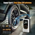 thumbnail image 3 of Mpiqi Cordless Tire Inflator Portable Air Compressor, Dual Mode Inflation, Auto Air Pump for Car Tires, Motorcycle, Bikes, Smart Electric Pump with LED Light Digital Pressure Gauge, 3 of 10