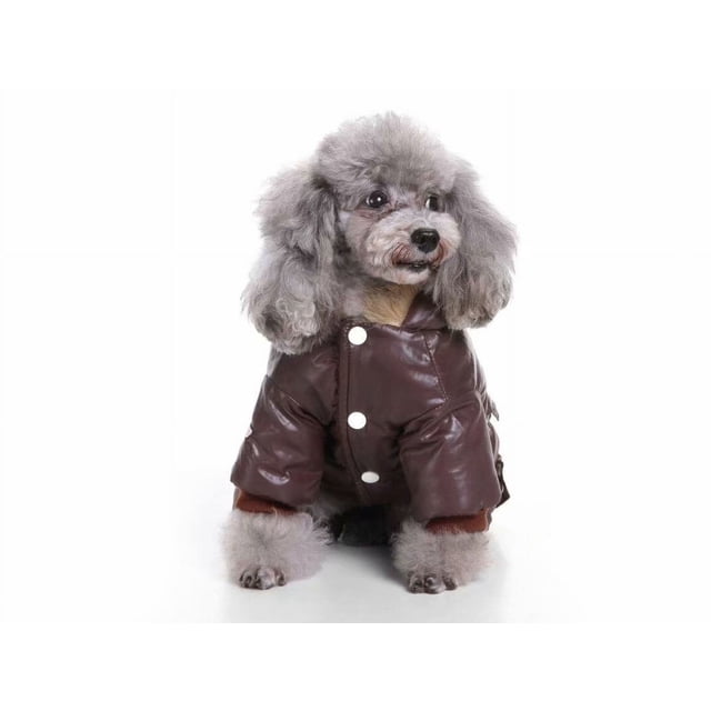 Ropa para perros y mascotas Ropa para perros Chaqueta de plumas Ropa de la Fuerza Aérea Ropa para perros y mascotas Ropa de cuatro patas Ropa de la Fuerza Aérea Ropa para mascotas Ropa de invierno (Marrón L) ER