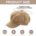 thumbnail image 2 of Gorra de vendedor de periódicos para mujer, boina con visera, suave, de 8 paneles, estilo vintage, gorra octogonal para taxista, para mujeres y niñas, 2 of 5