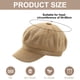 thumbnail image 2 of Gorra de vendedor de periódicos para mujer, boina con visera, suave, de 8 paneles, estilo vintage, gorra octogonal para taxista, para mujeres y niñas, 2 of 5