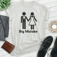 thumbnail image 2 of Big Mistake Shirt, Unisex Women's Men's Shirt, Marraige Shirt, Married Shirt, Newlywed Shirt, Heather Ash, Medium, 2 of 6