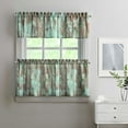 thumbnail image 2 of Vintage Teal Wood Grain 3-Piece Kitchen Curtains Set Kitchen Curtains Sets with Valance for Windows Rod Pocket Machine Washable Kitchen Decor Decorations (54"x18"+2x27.5"x24"), 2 of 6