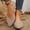 Khaki, variant on Womens Knitted Flats Lightweight Pointed Toe Breathable Mesh Summer Wide Width Casual Shoes Red 6