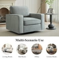 thumbnail image 5 of COOLHUT 360° Swivel Accent Chair Set of 2, 36.2" Wide Accent Chair Armchair, Comfy Upholstered Single Sofa Chair for Living Room and Bedroom, Gray, 5 of 12