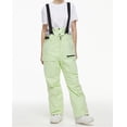 thumbnail image 6 of FRSASU Mens Solid Winter Thick Warm Skiing Pants Windproof Waterproof Suspender Trousers Snow Snowboard Pants Green, 6 of 6
