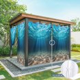 thumbnail image 6 of Outdoor Curtains for Patio Waterproof, Light Blue Ocean Waves Outdoor Privacy Panels Grommet, Summer Beach Coastal Abstract Blackout Outside Curtains for Porch/Cabana/Pergola/Gazebo 54"x95", 2 Panels, 6 of 8