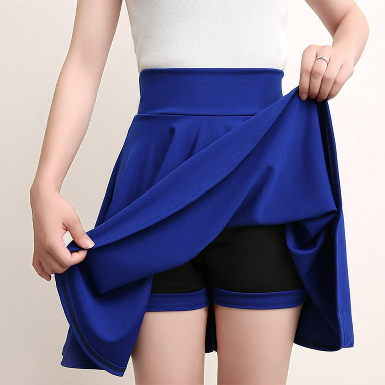 Gubotare Pleated Skirts For Women Womens Plaid Bodycon Mini Skirt