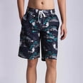thumbnail image 2 of Men Board Shorts With Pockets Swim Trunks Quick Dry Bathing Suit Swimwear Beach Shorts No Liner Blue M, 2 of 6