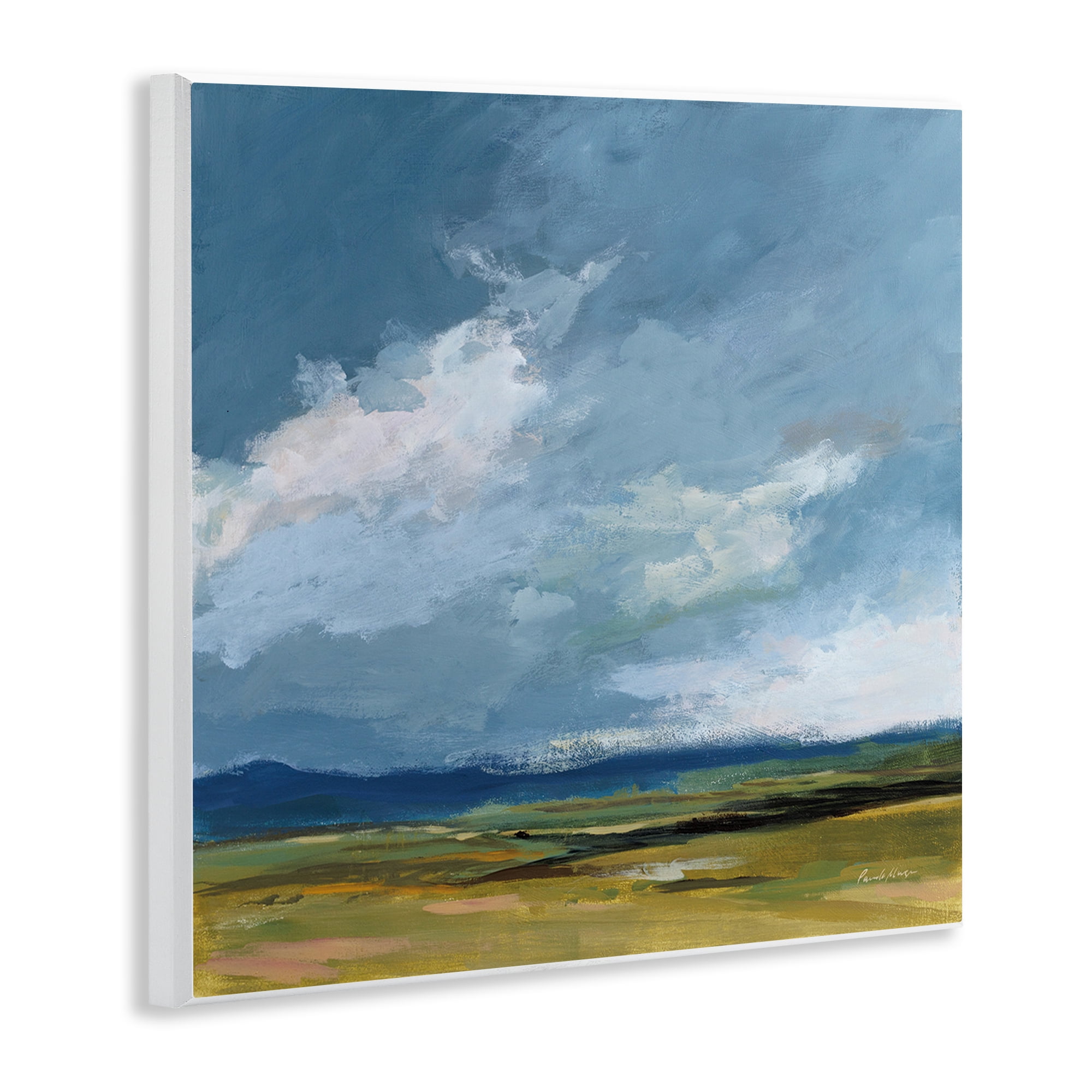 Stupell Industries August Storm Landscape Landscape Painting Unframed Art Print Wall Art, 12 x 12