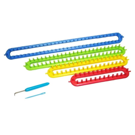 Long Knitting Loom Set with Crochet Hook and Sewing