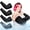 Black, variant on DOVACKA 4-Pack Plus Size Cooling Ice Silk UV Sun Protection Arm Sleeves, Breathable Arm Wraps for Flabby Arms, Men Women