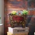 thumbnail image 2 of Lindbes Money Tree Pot Decoration House Pots for Plants Vintage Home Indoor Red, 2 of 6