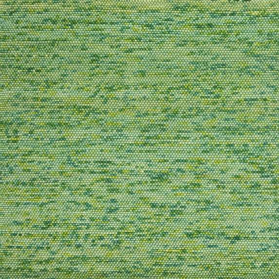 Ahgly Company Indoor Square Contemporary Dark Lime Green Abstract Area Rugs, 3' Square