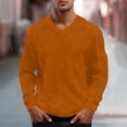 thumbnail image 2 of fatyb Men's Long Sleeve T Shirts Big and Tall V Neck Loose Tops Lightweight Casual Basic Tee for Men, 2 of 7