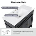 thumbnail image 6 of 36" Bathroom Vanity with Sink Combo Set, Solid Wood Frame Modern Bathroom Storage Cabinet with 2 Drawers and 2 Soft Closing Doors, Black, 6 of 9