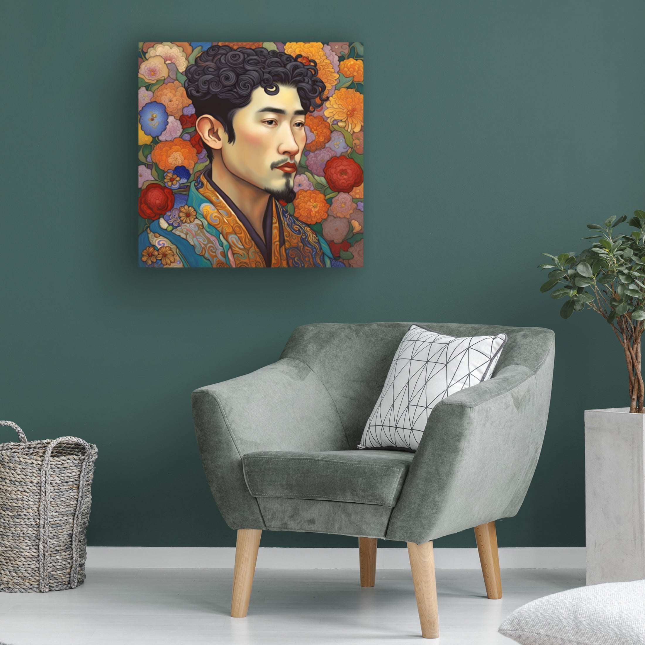 Canvas Wall Art - Tina Lavoie 'Art Nouveau Beauty XII' Wall Art for Living Room, Bedroom, or Office Décor by Trademark Fine Art - 35 x 35 Inches
