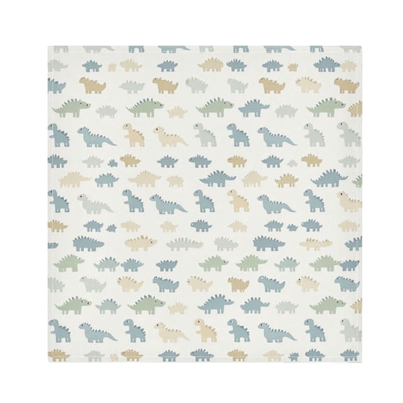 Satin Polyester Napkins - 20x20 InchSingle-Sided Printed Napkins, 1-Piece/4-Piece/6-Piece Set, DIY Personalized Table Setting，Cute Simple Dinosaurs