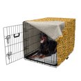 thumbnail image 5 of Yellow Brown Dog Crate Cover, Retro Style Hexagonal Shapes Honeycomb Beehive, Easy to Use Pet Kennel Cover Small Dogs Puppies Kittens, 7 Sizes, Cocoa Brown, by Ambesonne, 5 of 6