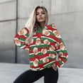 thumbnail image 4 of COEQINE Women's Hoodies Sweatshirts Pullover Tops Oversized Loose Crewneck Fit Soft Fashion Y2K Casual Wear Long Sleeves Lightweight Christmas Cute Santa Claus and Streak Outfits Clothes, L, 4 of 7