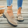 thumbnail image 4 of Womens Loafers Shoes Platform Chunky Casual Business Oxfords Lug Sole Slip on Dress Shoes Driving Walking Work Shoes, 4 of 8