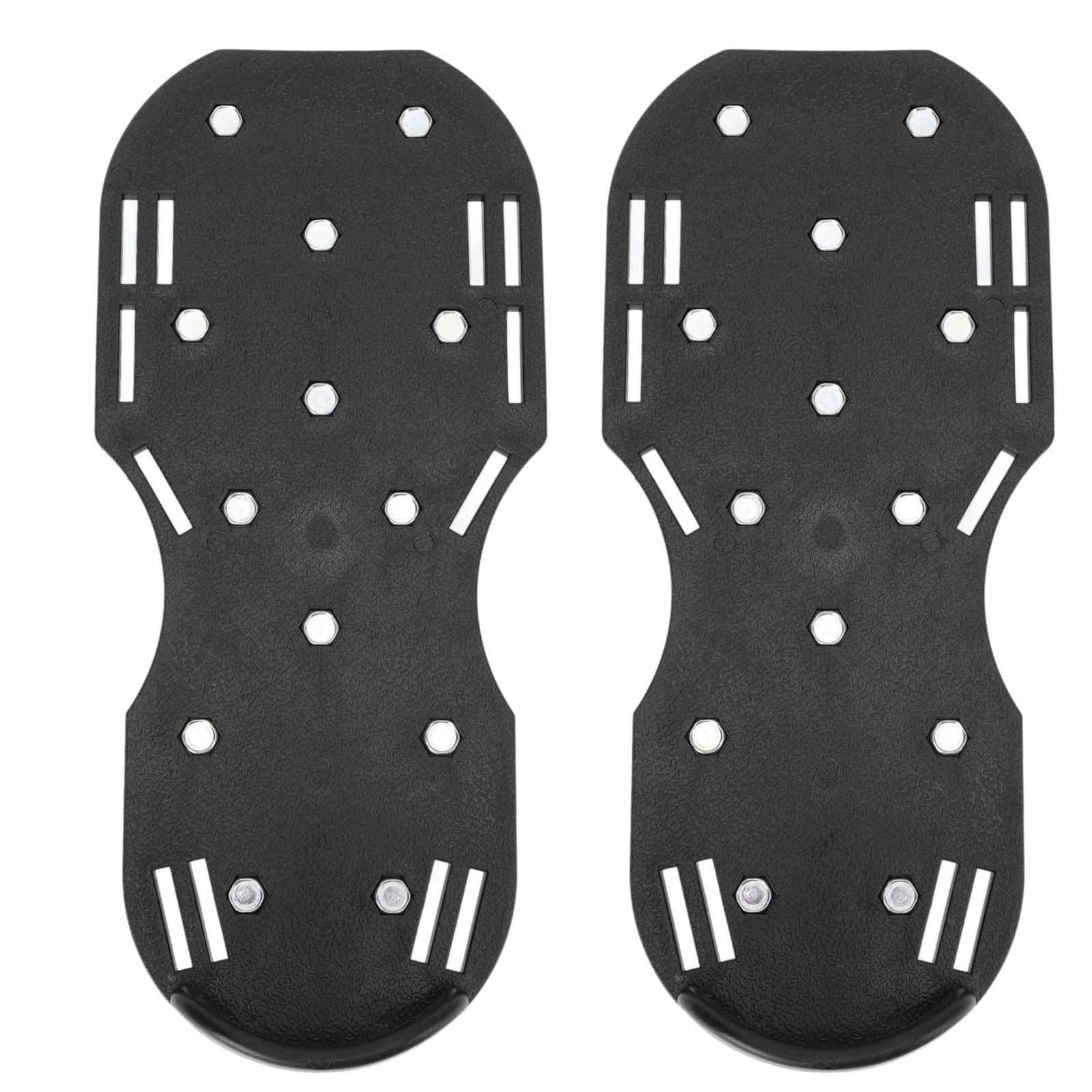 Yajisi Manual Lawn Aerator Shoes 11.6 Inches / 29.5 CM Walking Scarifier Grass Spike Sandals With Heavy Duty Metal Buckle Straps For Yard Gardening Soil Aeration And Turf Revitalization Black
