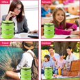 thumbnail image 4 of Clearance Tableware Arched Handle Lunch Box Lunch Container Food Containers Insulation Stainless Steel Containers Green, 4 of 6