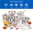 thumbnail image 5 of Mainstays 20-Piece Stainless Steel Cookware Set with Glass Lids, Steamer, Mixing Bowls & Kitchen Tools, 5 of 18