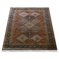 thumbnail image 3 of Rugsotic Carpets Hand Knotted Persian, Oriental Original Silk Area Rug, Rust, 6'x9', 3 of 5
