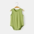 thumbnail image 2 of Summer Baby Girls Clothing Agkizg Baby Girls Bodysuits, Baby Girls Sleeveless Rompers, Children's Solid Color Comfortable Jumpsuit Baby Sleeveless Bag Fart Jacket, 2 of 3