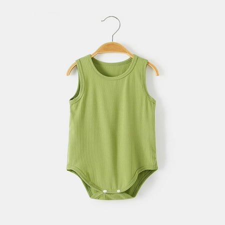 BLTIBY Newborn Baby Girls Boys Romper Summer Solid Color Sleeveless Button Round Neck Rompers Cute Toddler Infant One-Piece Fashion Bodysuit with Pockets Green 1-2 Years BLTIBY Newborn Baby Girls Boys Romper Summer Solid Color Sleeveless Button Round Neck Rompers Cute Toddler Infant One-Piece Fashion Bodysuit with Pockets Green 1-2 Years