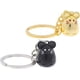 thumbnail image 1 of Juego de 2 lindos llaveros de ratón, llavero creativo de metal con dibujos animados de animales, bolso, colgante, llavero, regalos para niños, (negro, dorado), 1 of 5